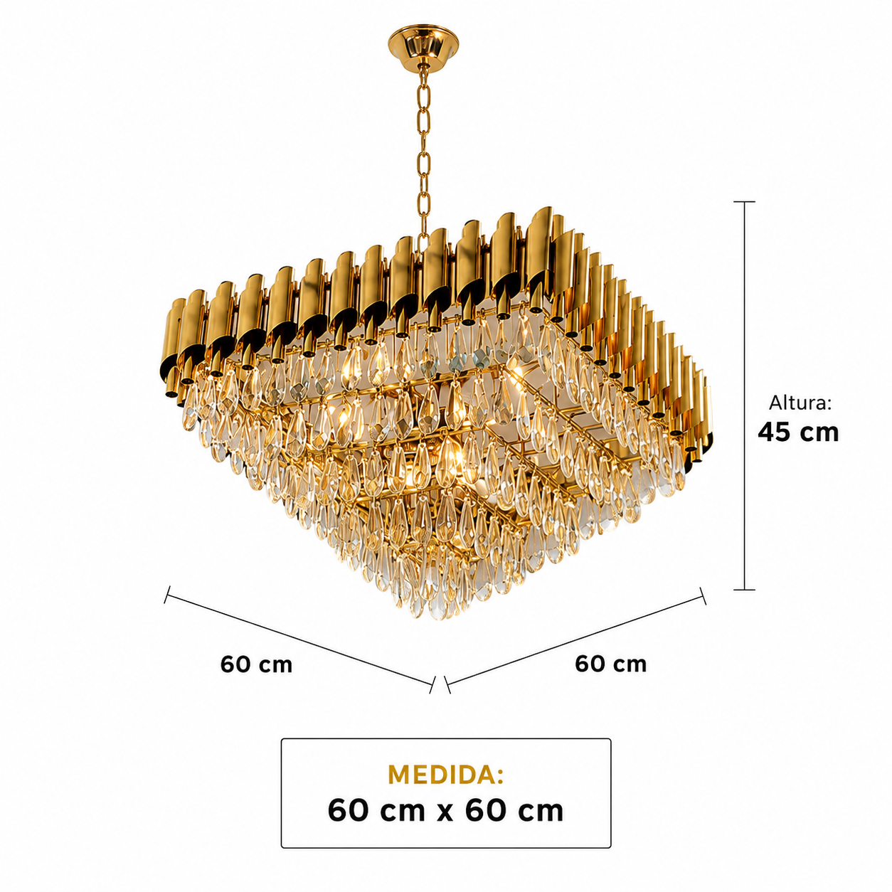 Colgante de Cristal Premium 60 cm