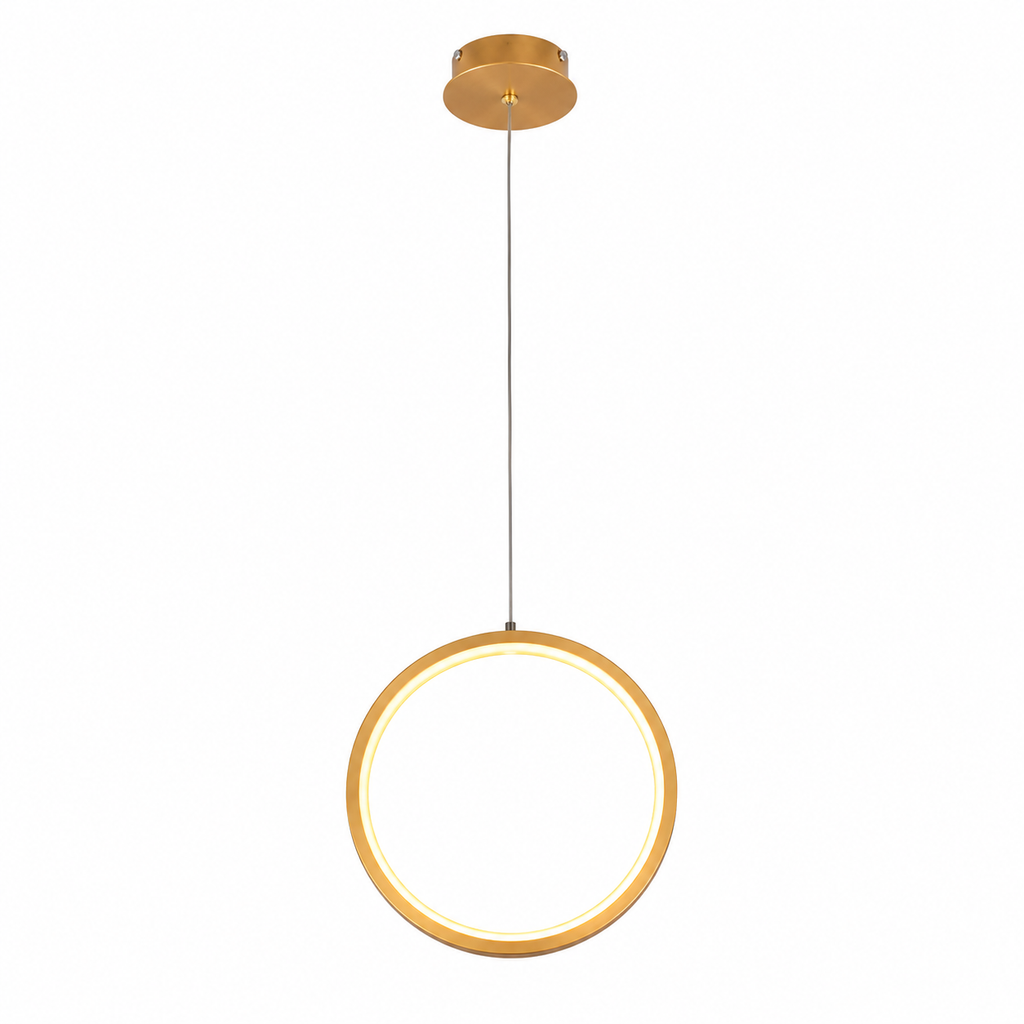Lámpara Colgante LED Aro Gold | 3 Tonos de Luz Ajustables