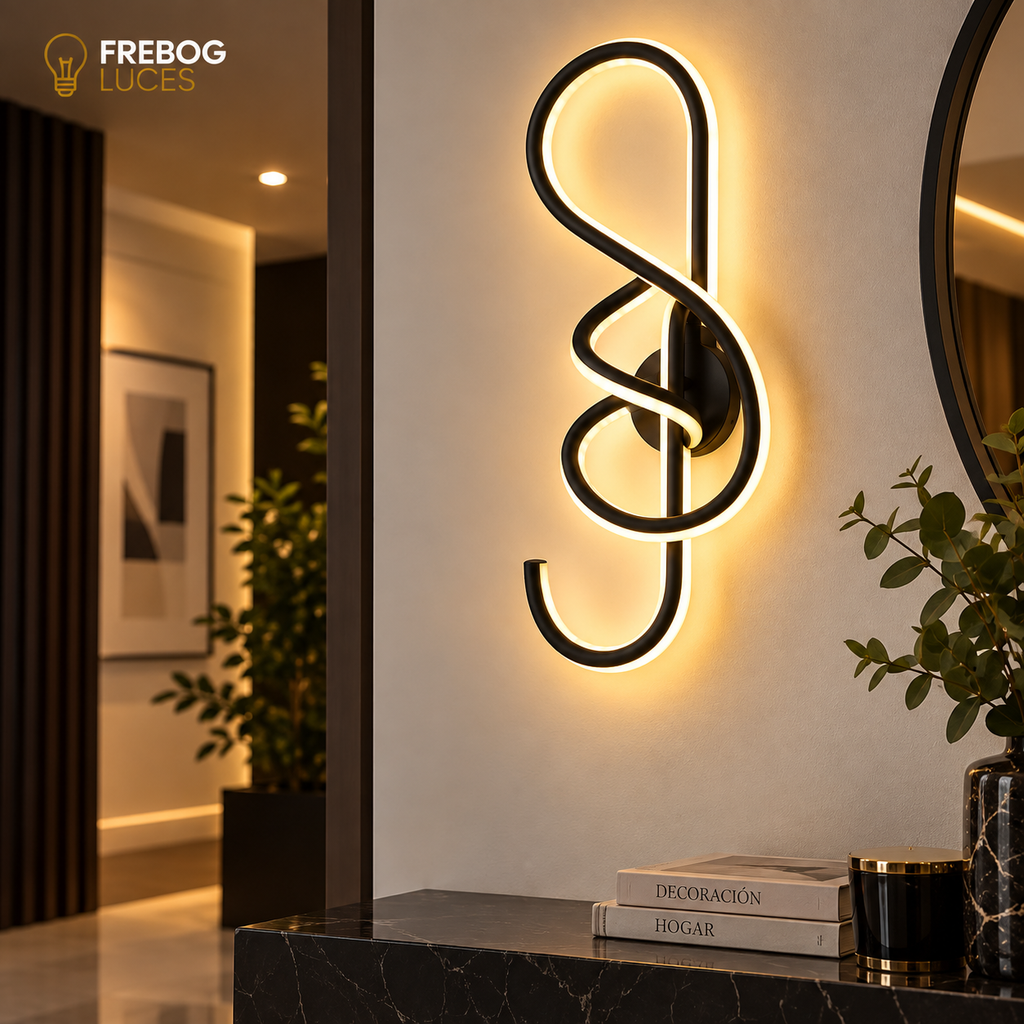 Aplique LED de Pared Negro – 27W | Diseño Moderno