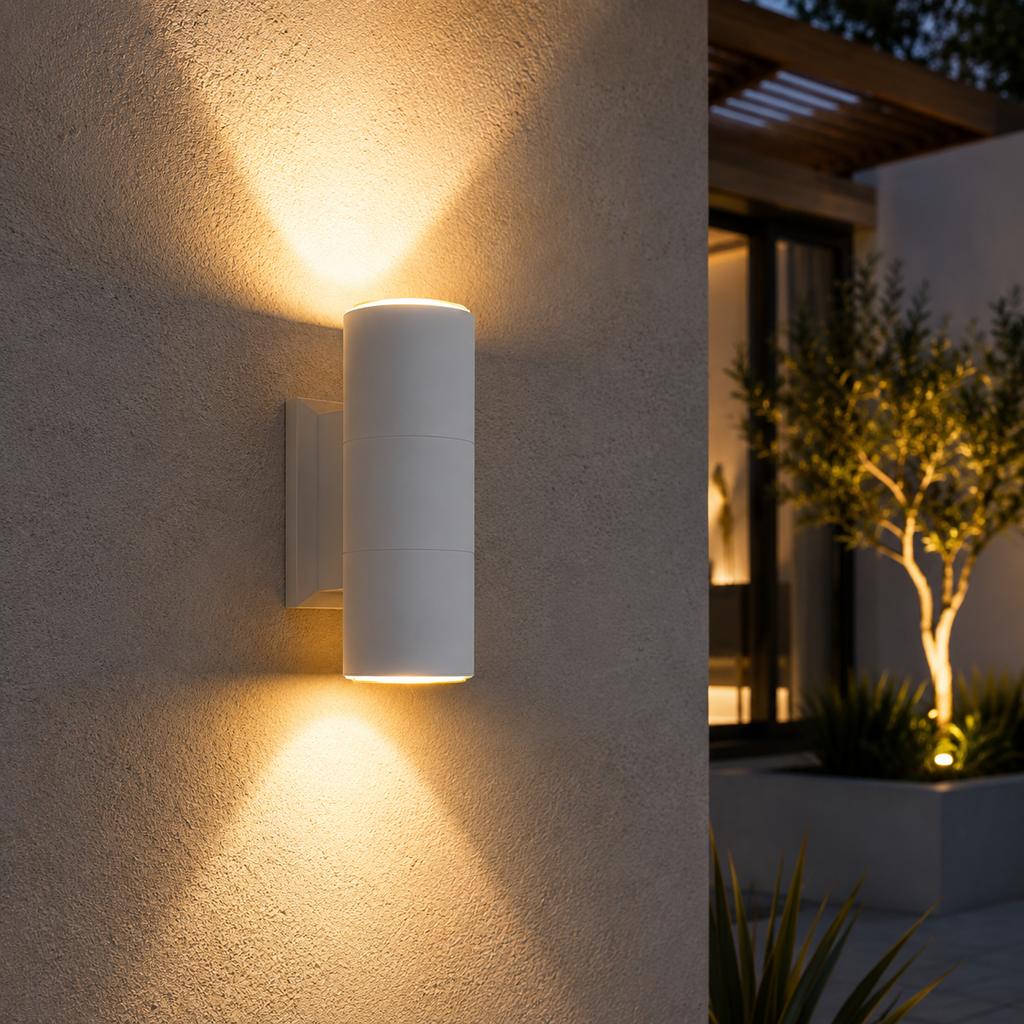 Aplique Exterior Bidireccional Blanco para 2 Focos GU10