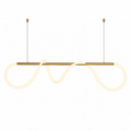 Colgante LED Onda Gold – Luz Cálida | Diseño Moderno Decorativo