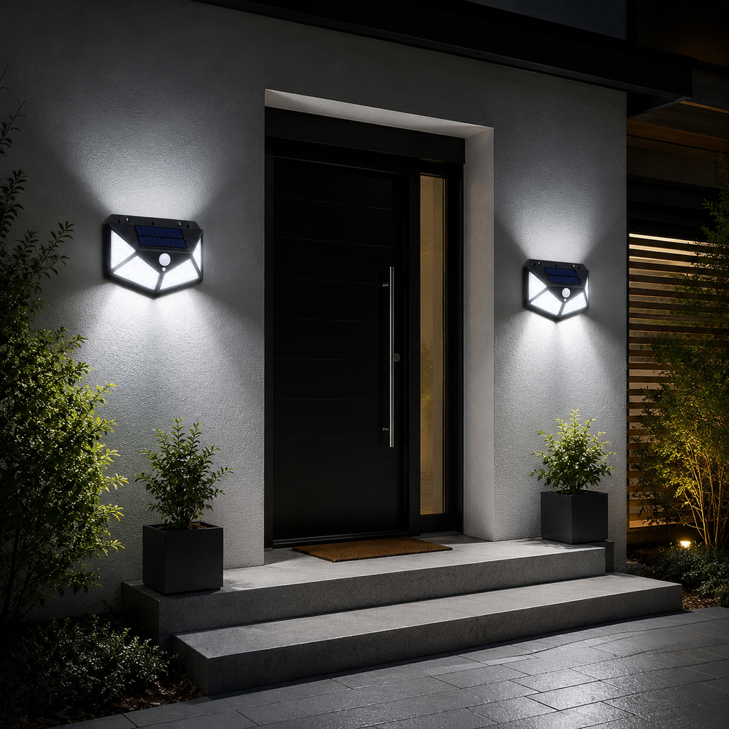 Aplique Solar LED con Sensor de Movimiento | 3 Modos de Iluminación | IP65