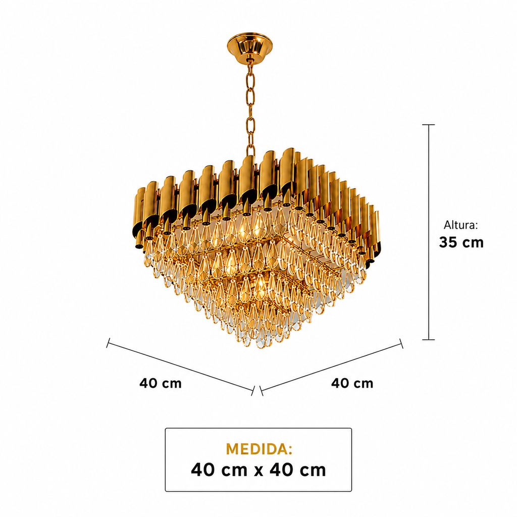 Colgante de Cristal Premium 40 cm