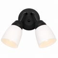 Aplique de Pared Ferrolux Valen 2 Luces E27 con Tulipas de PVC Negra | AP252NEGV