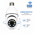 Cámara de Seguridad WiFi Tipo Foco PTZ 360° | Compatible con iCSee