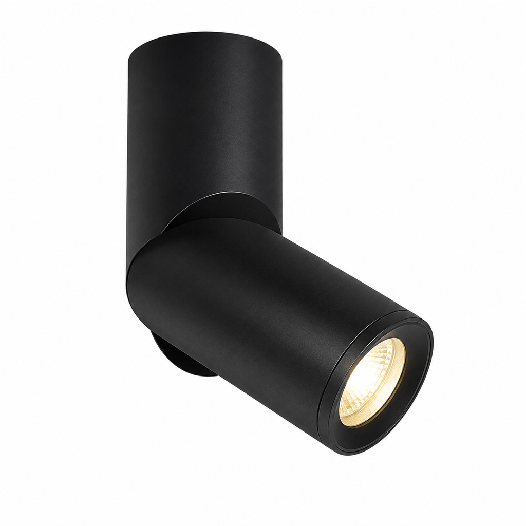Spot de Superficie GU10 Direccional Negro – Diseño Moderno Minimalista