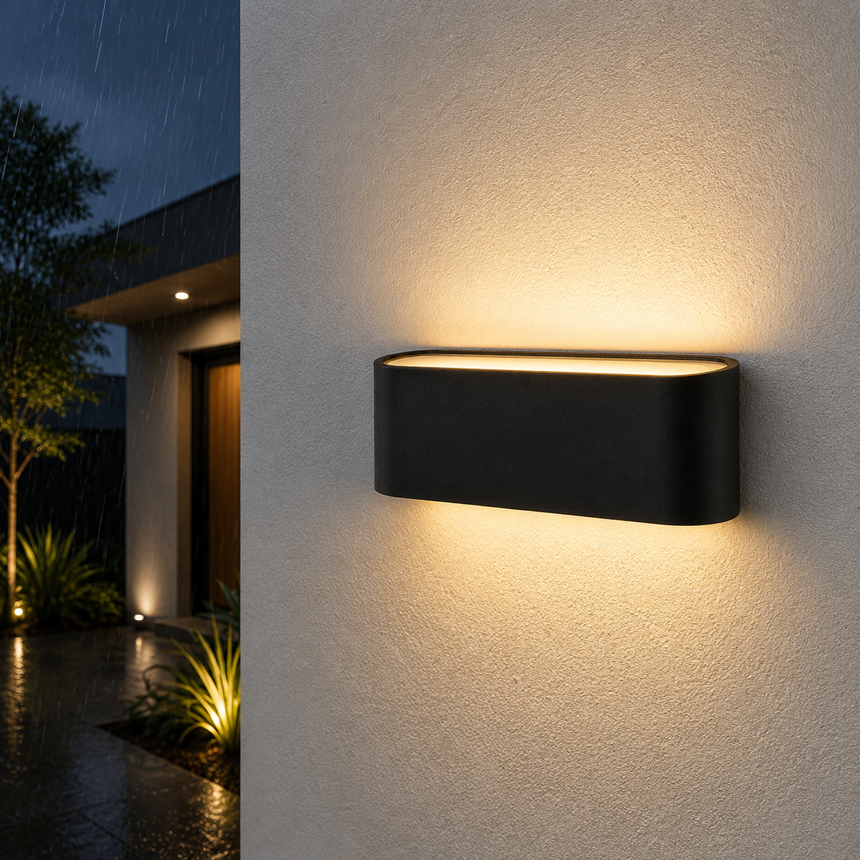Aplique LED de Pared 10W Luz Cálida 3000K | 17 cm | Diseño Moderno para Exterior e Interior