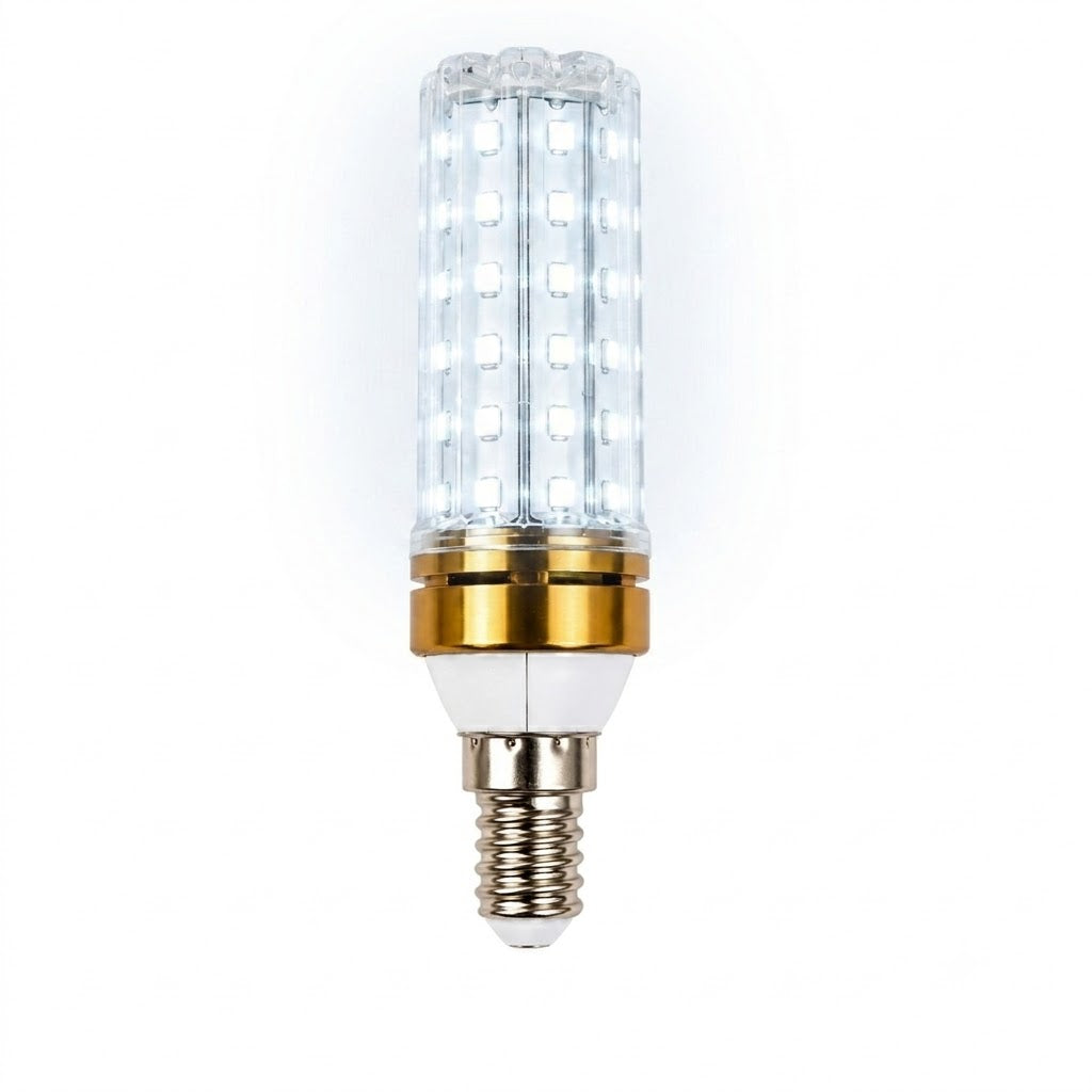 Lámpara Foco LED 8W Rosca E14 - Luz Blanca Brillante para Arañas y Candelabros