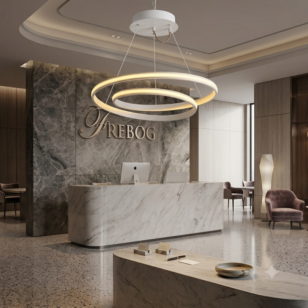 Colgante LED Doble Aro Moderno 3 Tonos de Luz – Diseño Minimalista